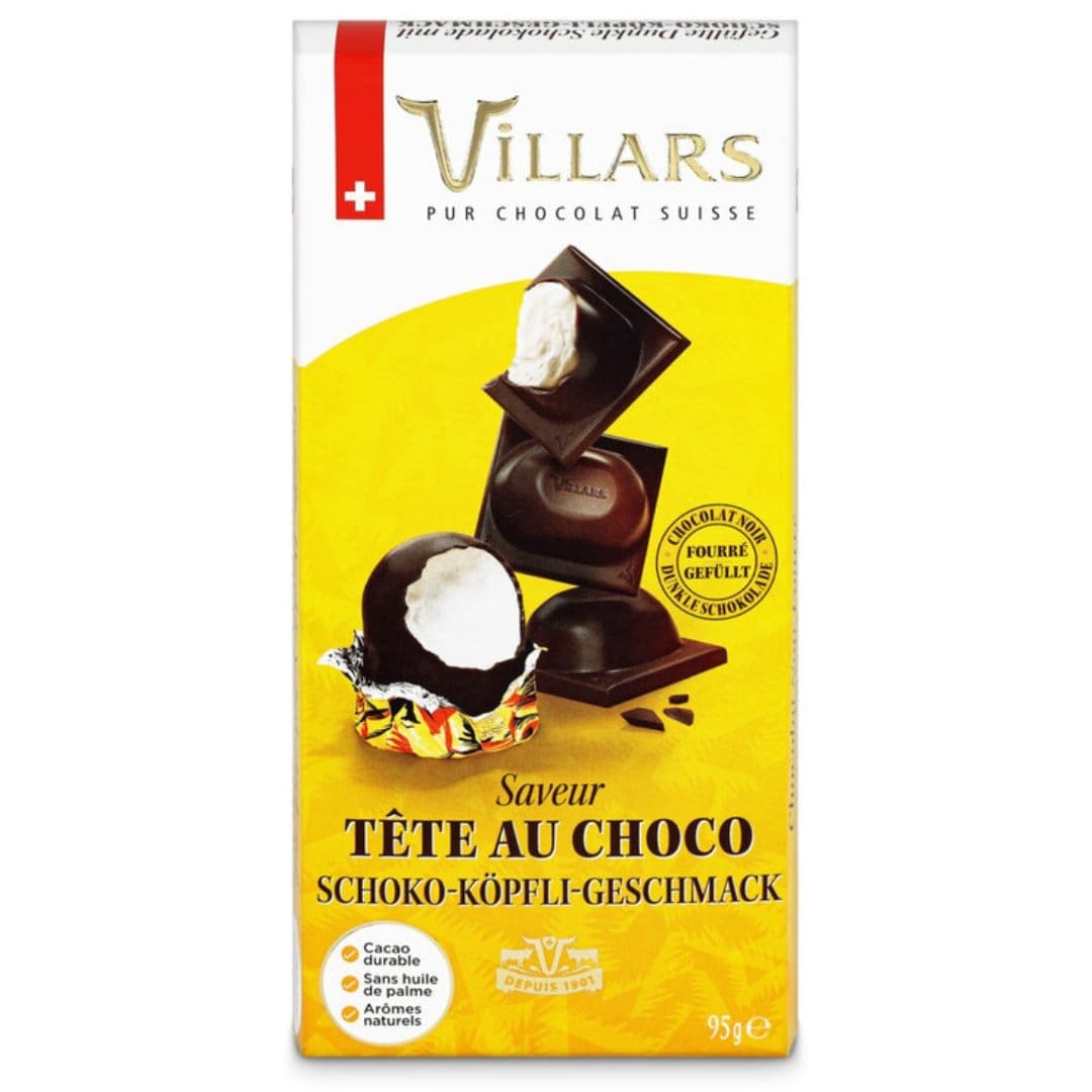 Villars Chocolate Heads Dark Chocolate 95g Bar
