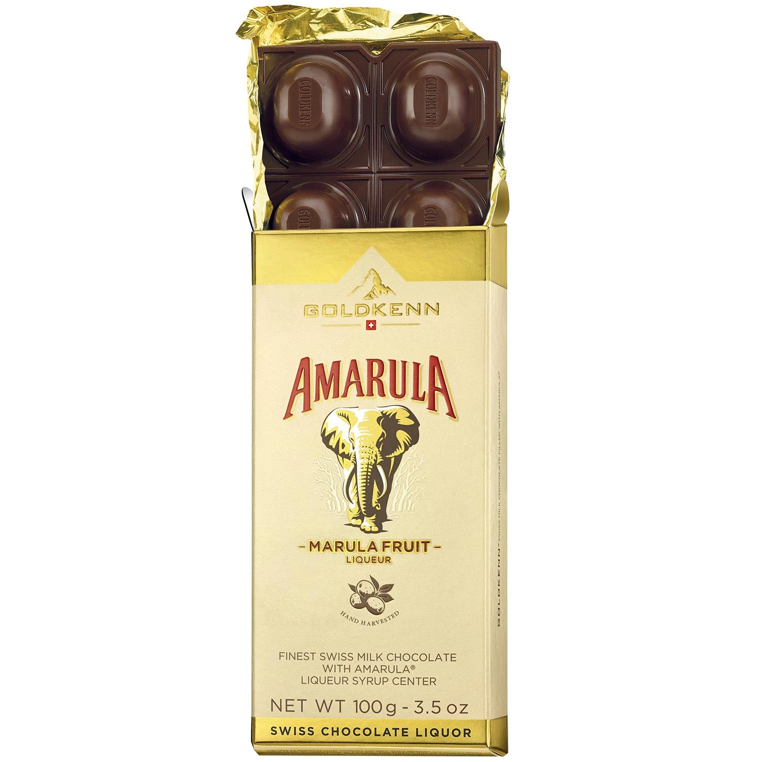 10x Goldkenn Amarula 100g - Alkohol-Schokolade - Export nur an B2B Kunden